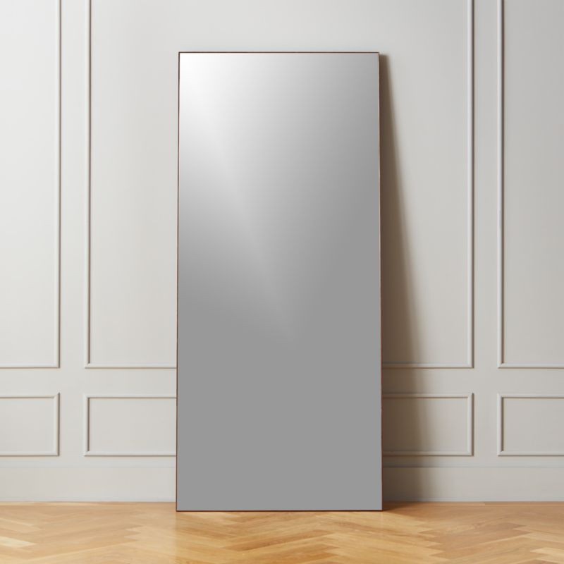 Infinity Walnut Floor Mirror 32"x76" + Reviews | CB2 | CB2