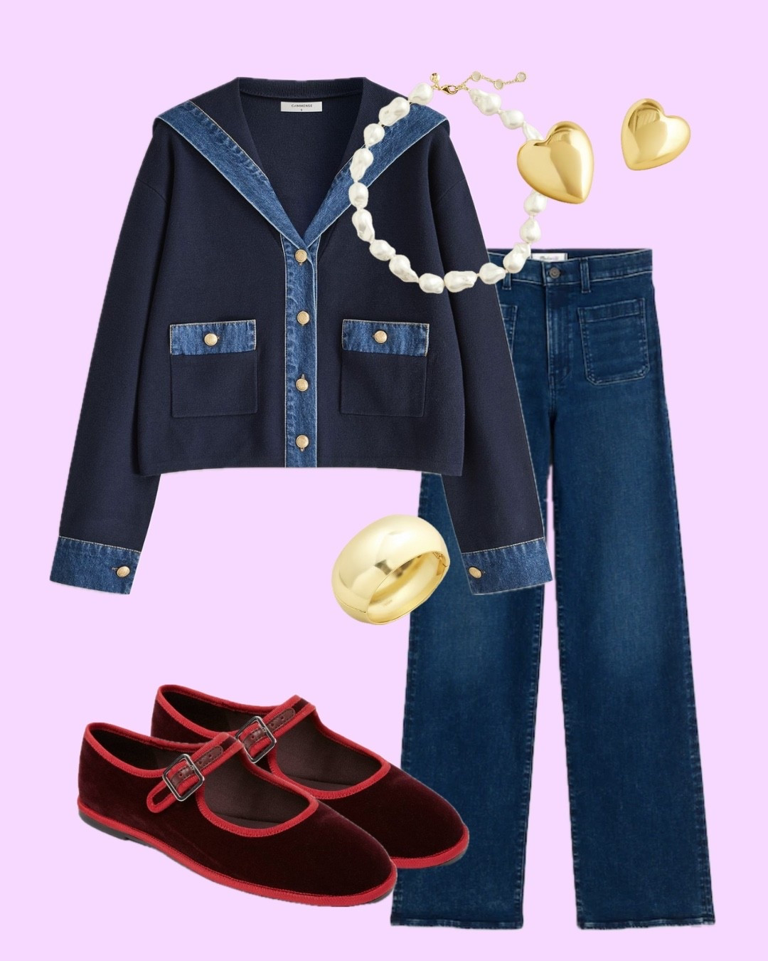 FALL DENIM OUTFIT! RED FLATS! DENIM JACKET!

#LTKSeasonal #LTKWorkwear #LTKStyleTip