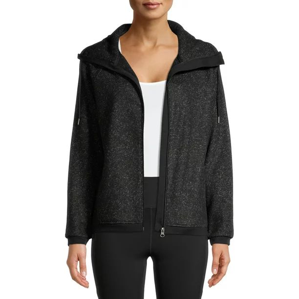Avia Women's Active Polar Fleece Zip-Up Sweater with Funnel Neck | Walmart (US)