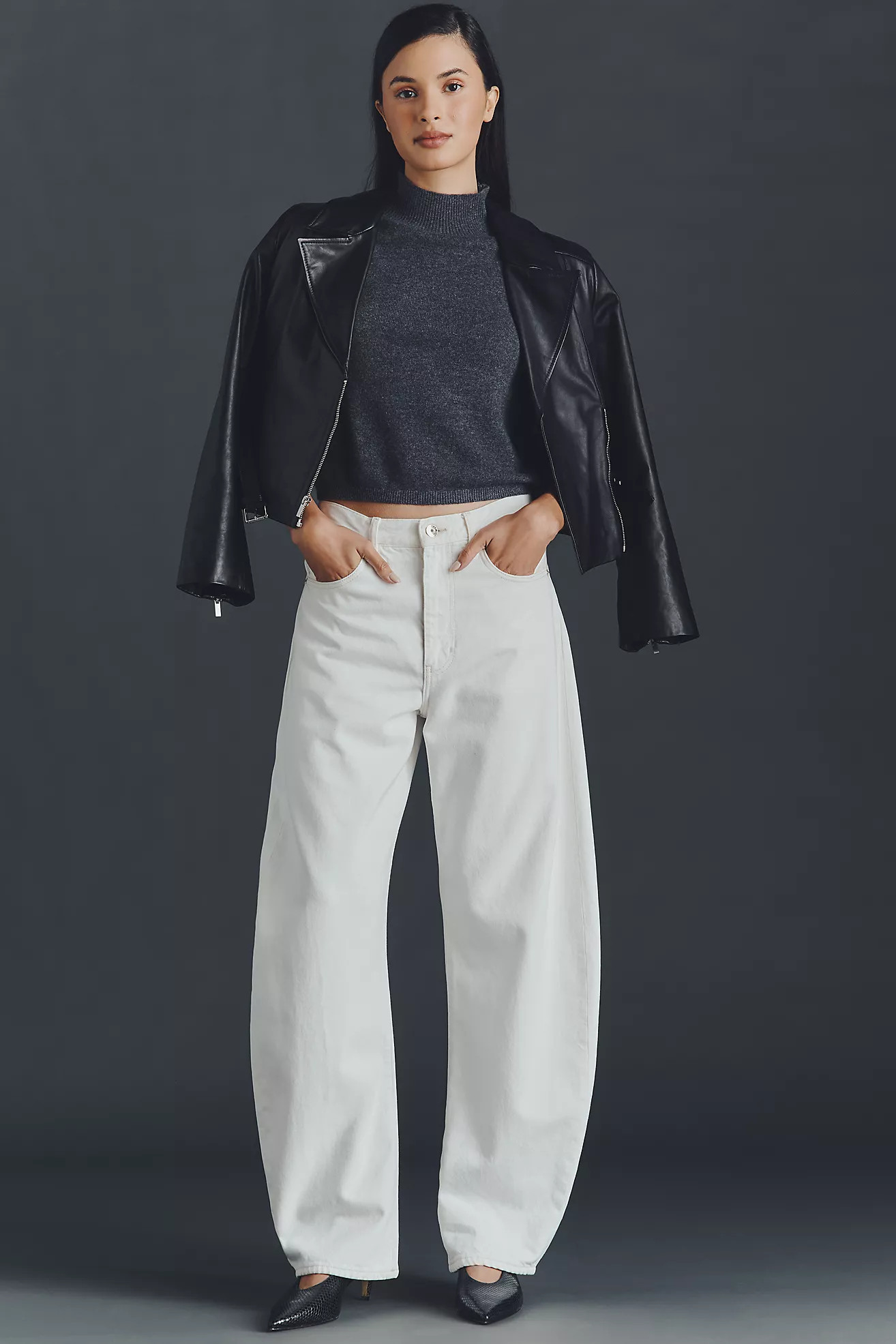 FRAME The Bubble High-Rise Tapered Jeans | Anthropologie (US)