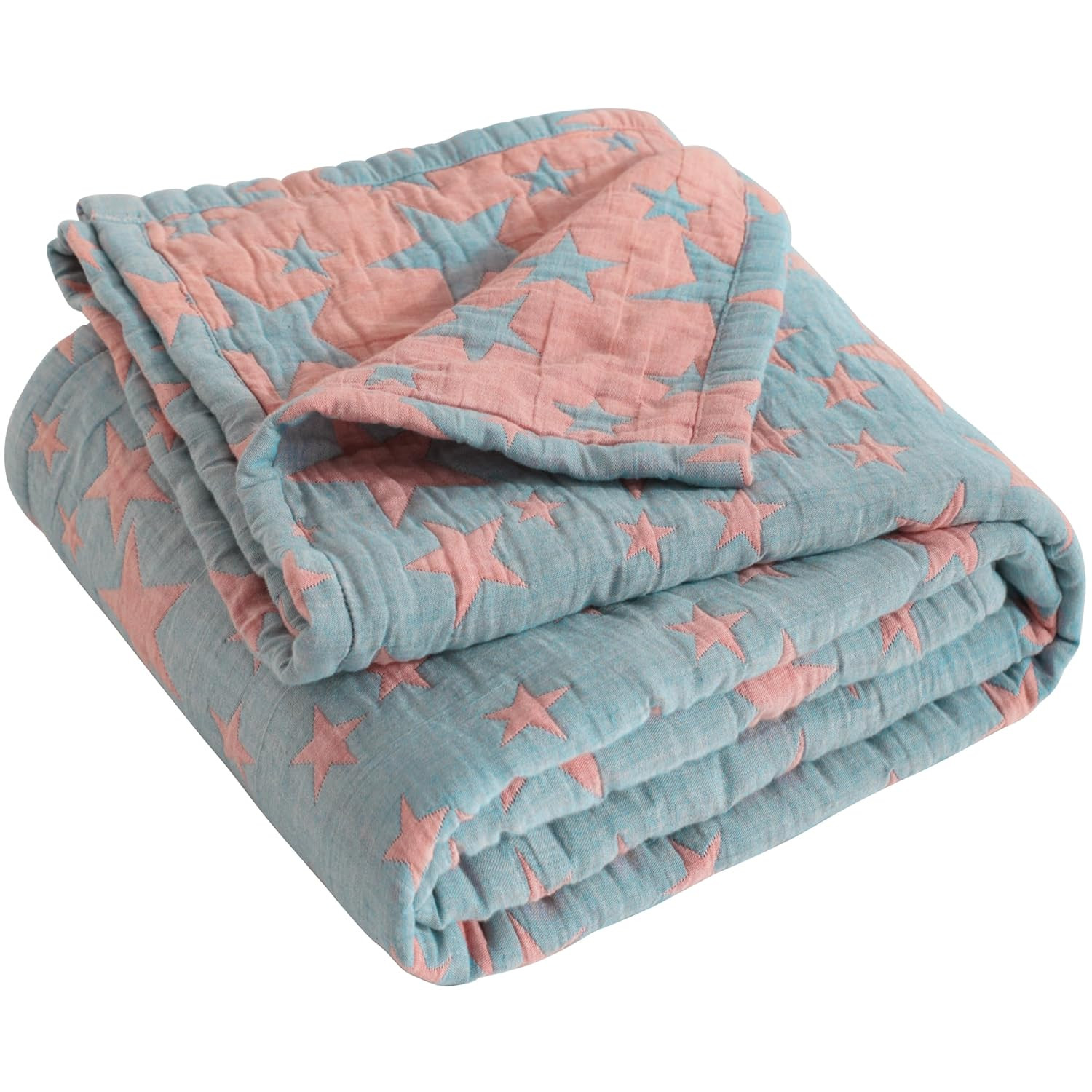 NTBAY 3 Layer Toddler Blanket, Muslin Cotton Jacquard Bed Blankets, Lightweight Thermal Baby Blan... | Amazon (US)