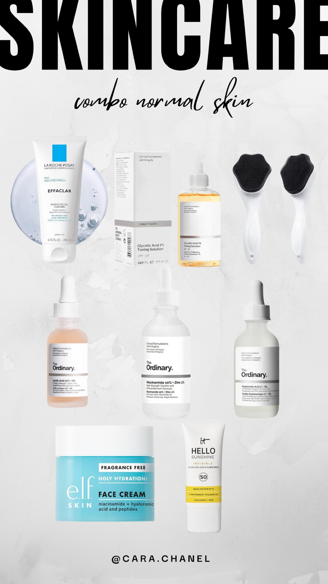 My skincare routine for my combination normal skin 
LaRoche Posay Effaclar Cleanser 
Ordinary. Glycolic Toner
Ordinary. Lactic Acid, Niacinamide and Hyaluronic Acid Serums 
e.l.f Skin Holy Hydration Moisturizer 
it Cosmetics Hello Sunshine SPF 50

#LTKFindsUnder50 #LTKBeauty #LTKFindsUnder100