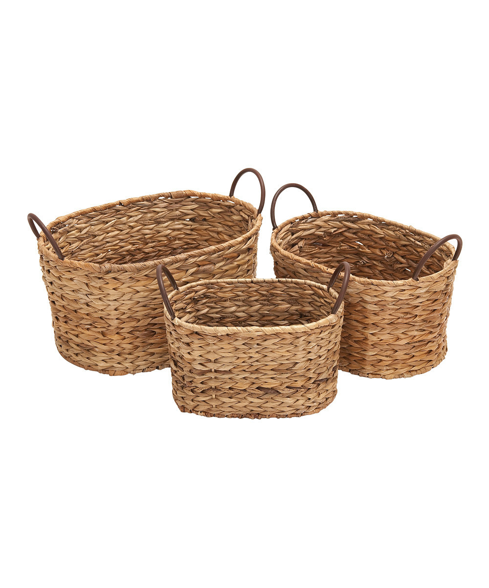 Emerson Cove Baskets 16x11x10 - Wicker Basket Set | Zulily