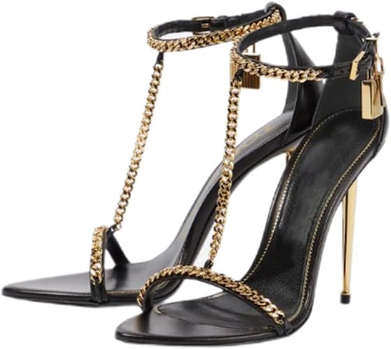 Vujkliy 12CM High Heels Stiletto Sandals for Women - Ankle Strap Pumps Heel Sandals - Open Toe St... | Amazon (US)