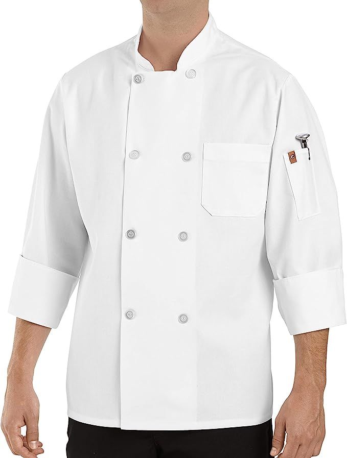 Amazon.com: Chef Designs Men's Eight Pearl Button Chef Coat, White, Medium: Chefs Jackets: Clothi... | Amazon (US)