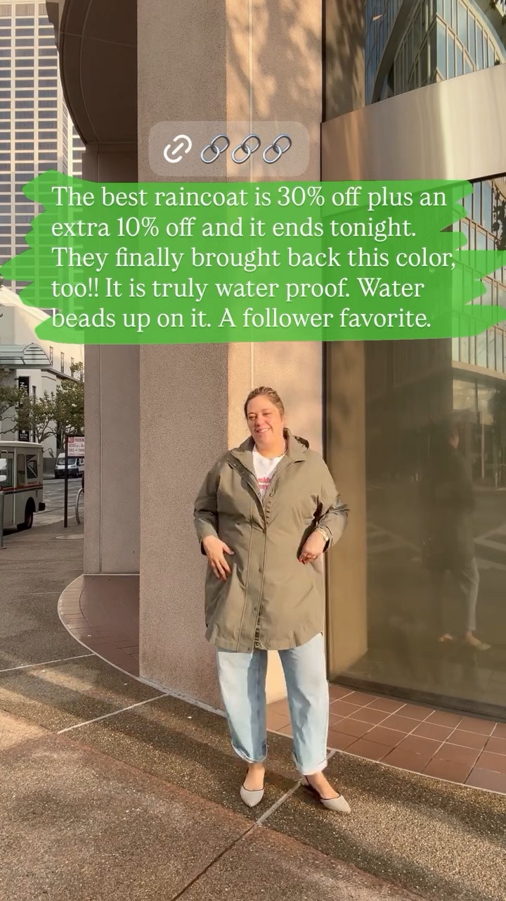 The BEST raincoat is 30% off + an additional 10%! This raincoat is a follower favorite for a reason. It’s so cute and ACTUALLY completely waterproof.

#LTKSaleAlert #LTKPlusSize #LTKMidsize