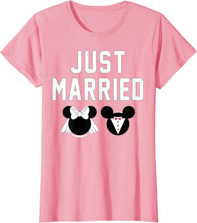 Disney Bridal Just Married T-Shirt | Amazon (US)