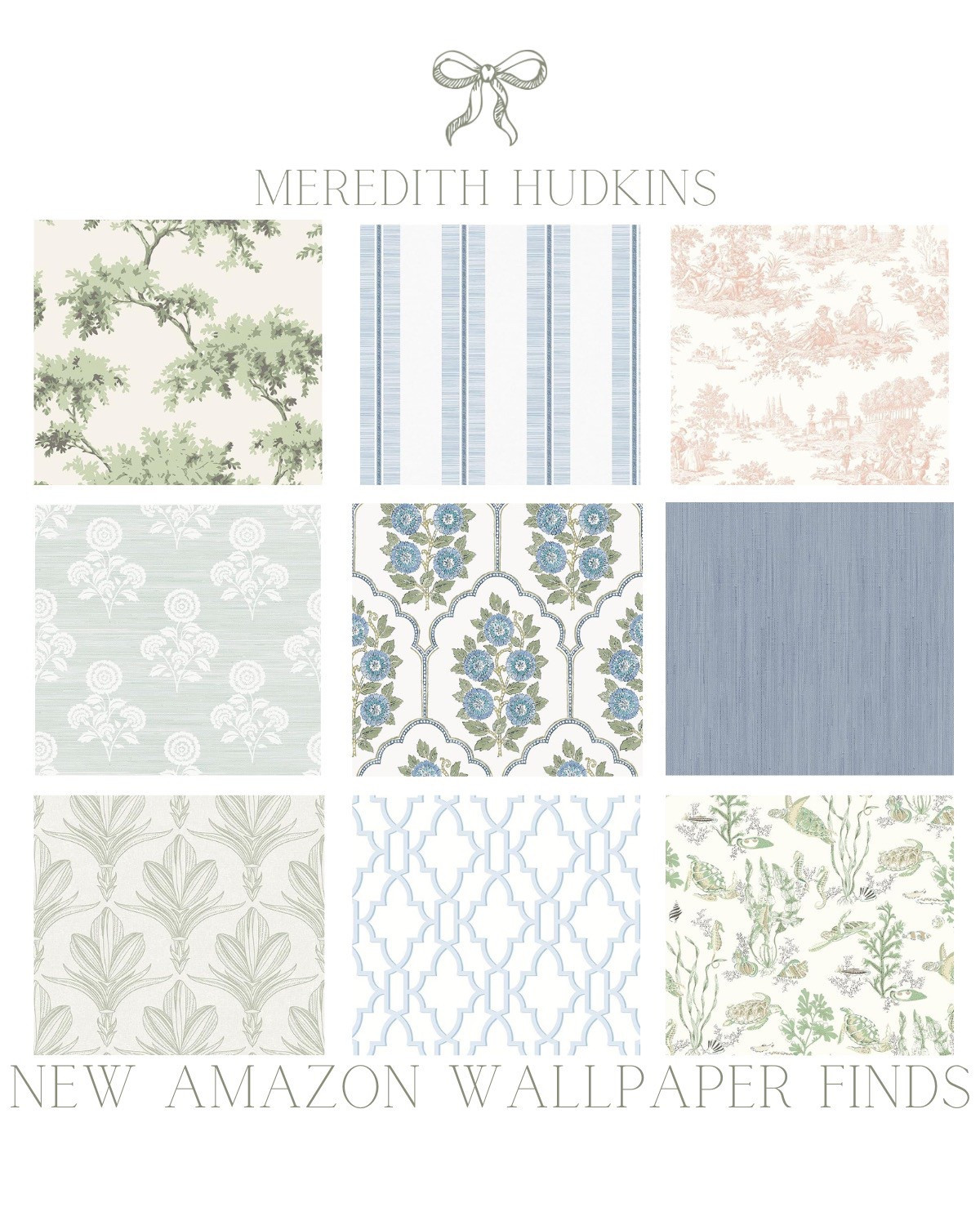 Meredith Hudkins, peel and stick wallpaper, blue and white home, coastal home, preppy, classic, timeless, traditional, grandmillennial, beach house, home office, floral wallpaper, chinoiserie, beige wallpaper, primary bedroom, guest bed, living room 

#LTKSaleAlert #LTKHome #LTKFindsUnder50