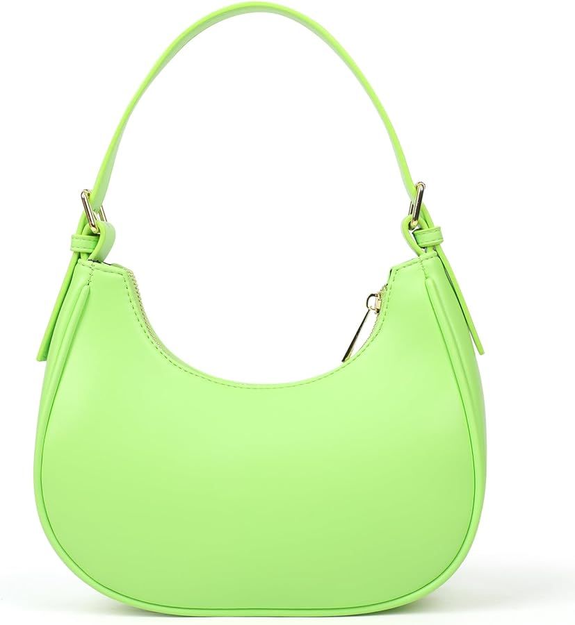 Designer Shoulder Bags for Women, trendy Womens Hobo Tote Handbag, Mini Clutch Purse with Zipper ... | Amazon (US)
