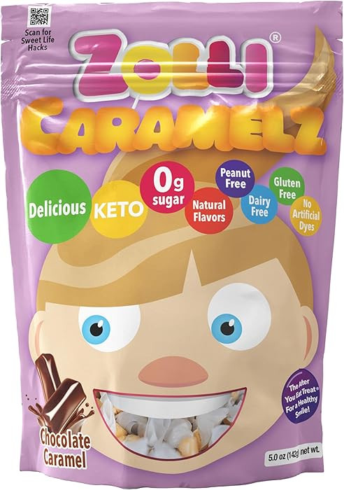 Zolli Caramelz Sugar-Free Candy - Creamy, Chewy, Dye-Free, Keto & Diabetic-Friendly Healthy Candy... | Amazon (US)