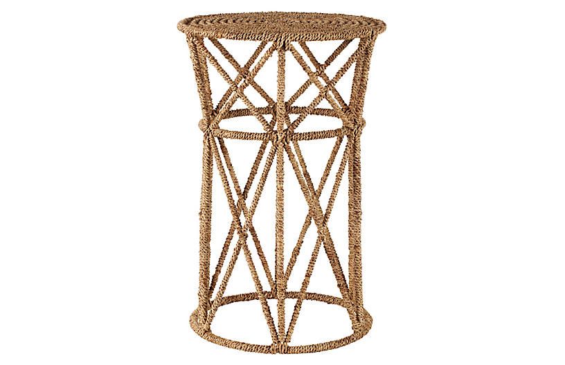 Luna 13" Round Jute Side Table, Natural | One Kings Lane