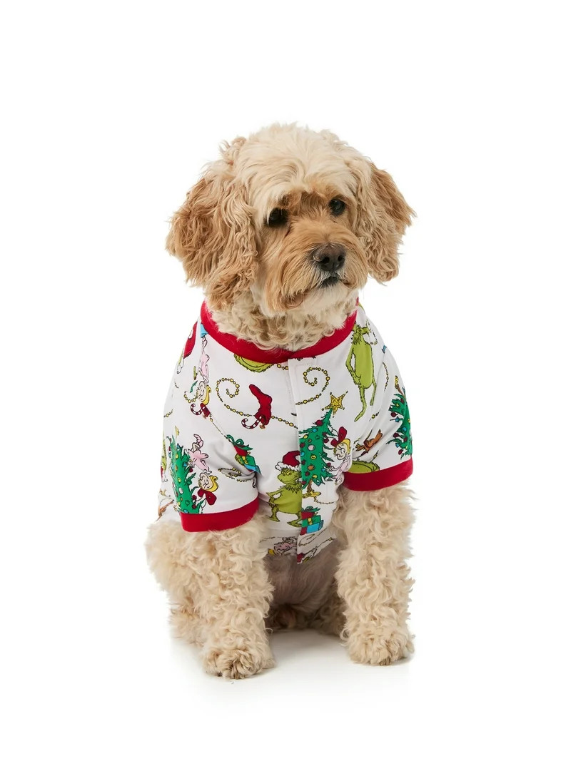 Dr. Seuss Grinch Pets Matching Family Pajamas, 1-Piece, Sizes XS-2XL | Walmart (US)