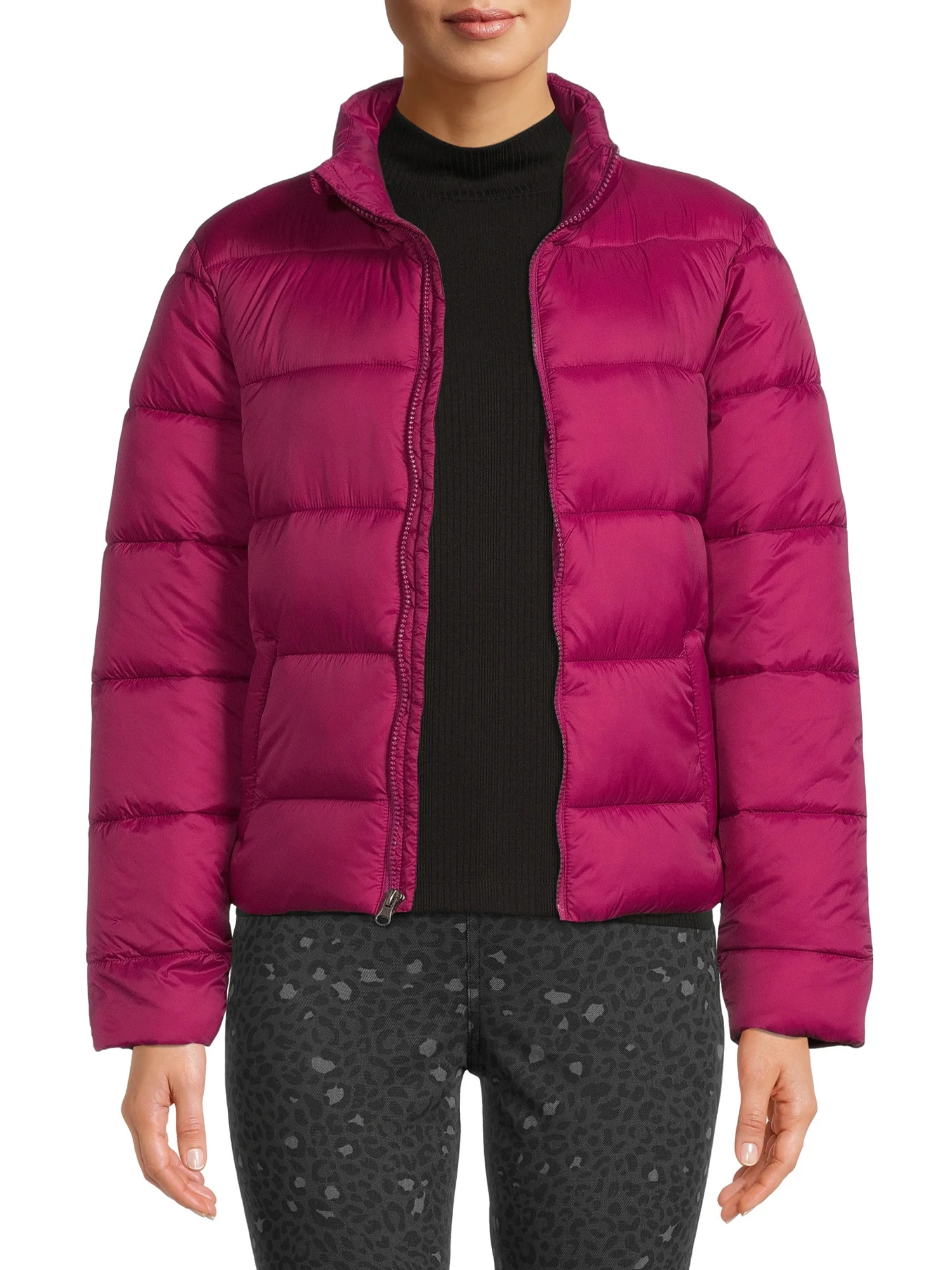 Time and Tru Women's and Plus Puffer Jacket - Walmart.com | Walmart (US)