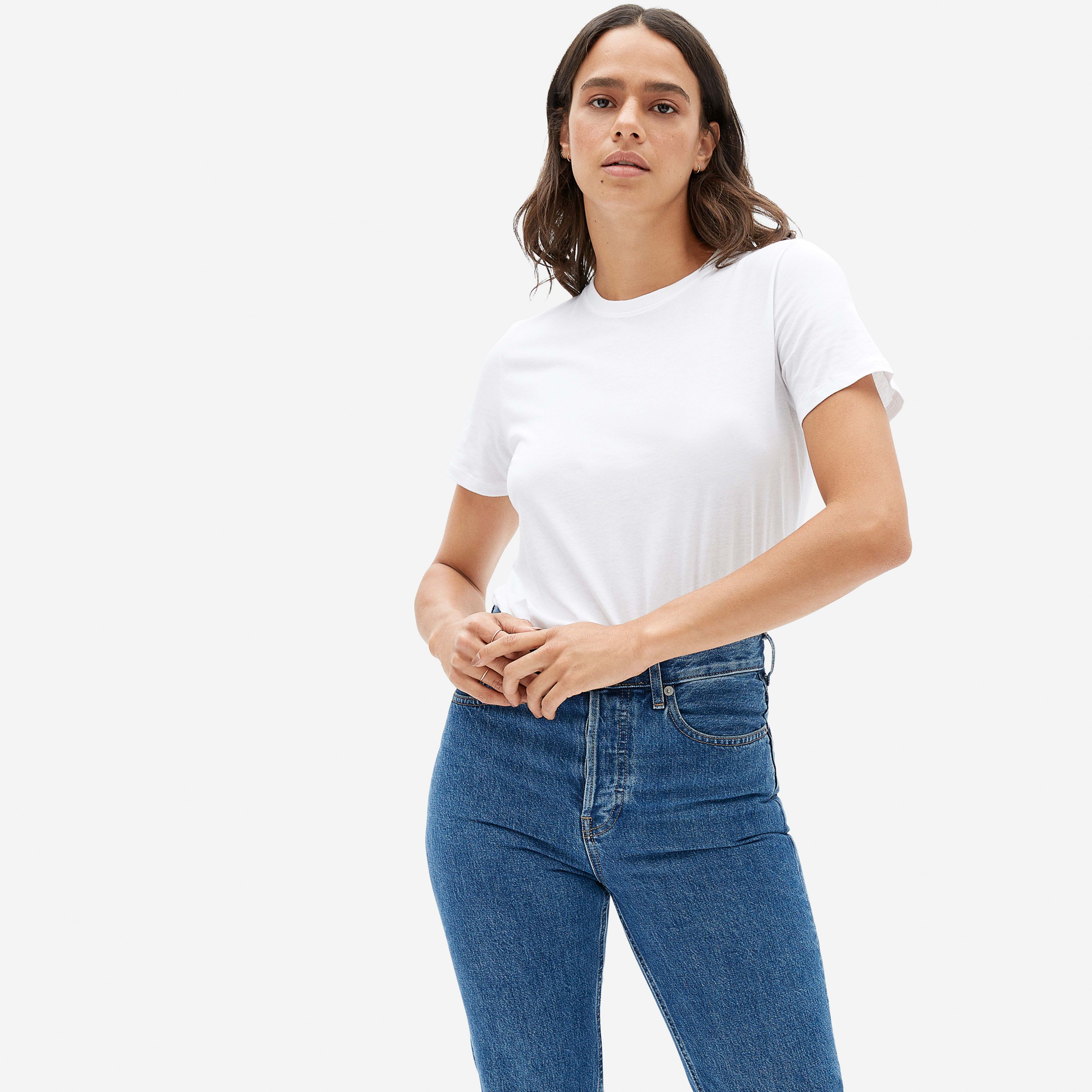 Women's Organic Cotton Crew T-Shirt by Everlane in White, Size XXS | Everlane