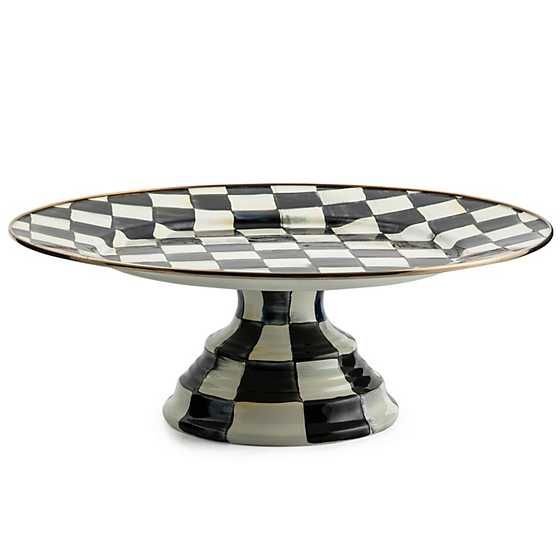 Courtly Check Large Pedestal Platter | MacKenzie-Childs