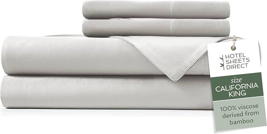 Hotel Sheets Direct 100% Viscose Derived from Bamboo Sheets California King - Cooling Luxury Bed ... | Amazon (US)
