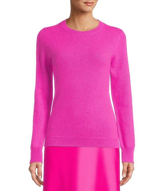 Luxury Collection Cameron Cashmere Crew Neck Long Sleeve Knit Sweater | Dillard's