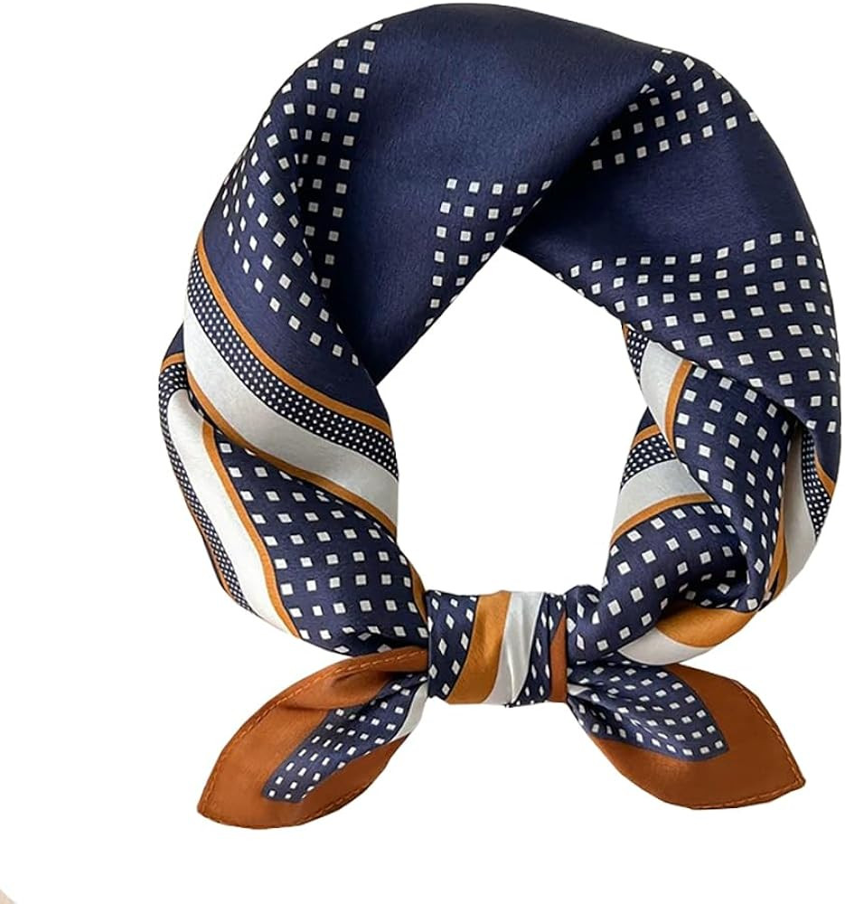 100% Mulberry Silk Scarf -21\u201d Square Neckerchief with Gift Packed | Amazon (US)