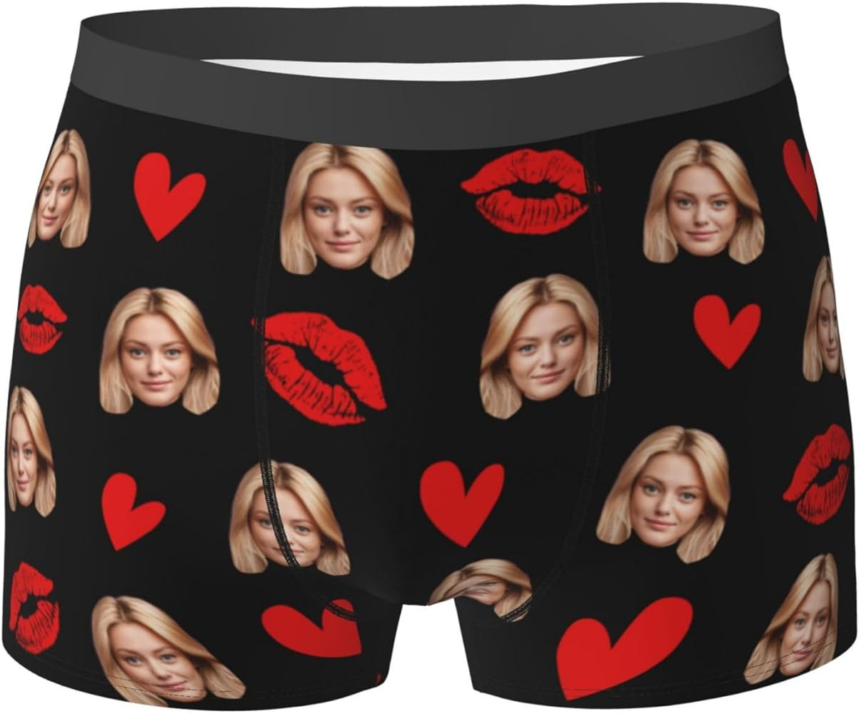 XIAYUEHUA Custom Boxers with Face Personalized Boxers for Men Boyfriend Father Husband | Amazon (US)