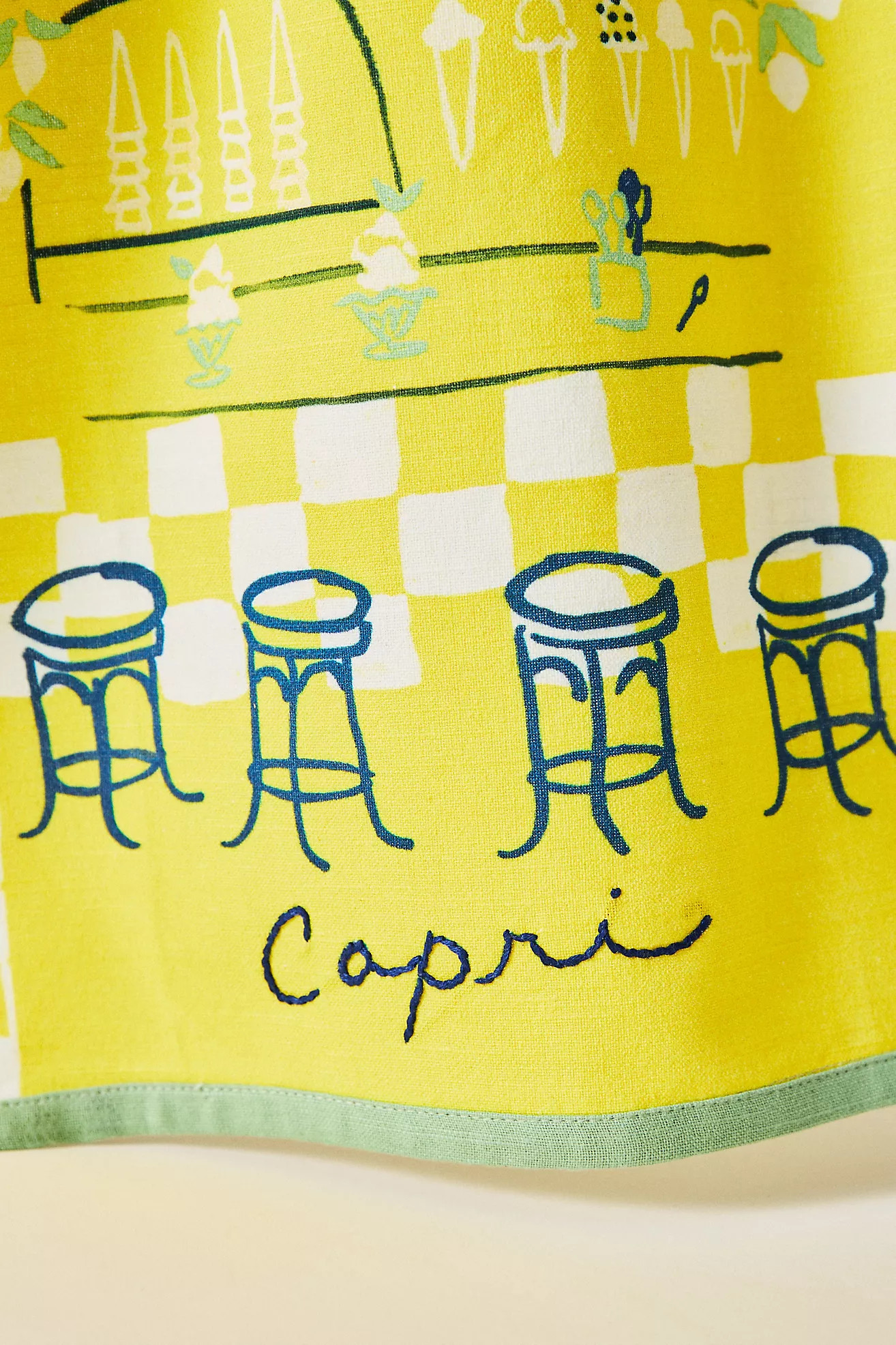 Phthalo Ruth Capri Cotton Dish Towel | Anthropologie (US)