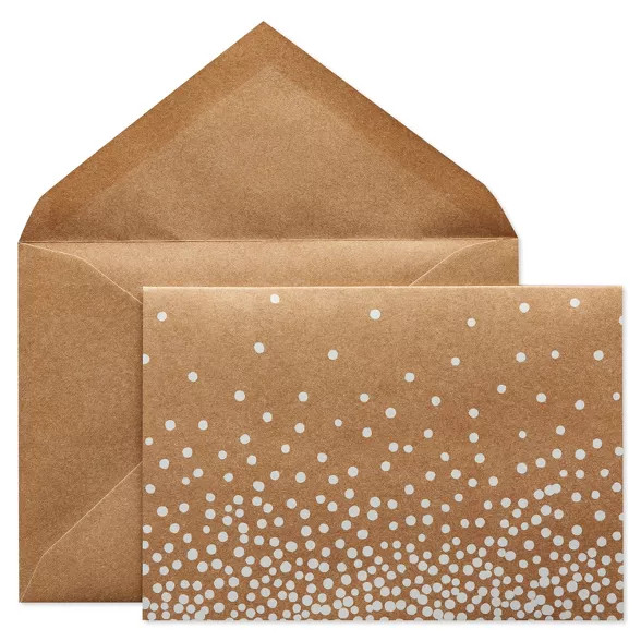 24ct Blank Cards with Envelopes White Dots - Spritz™ | Target