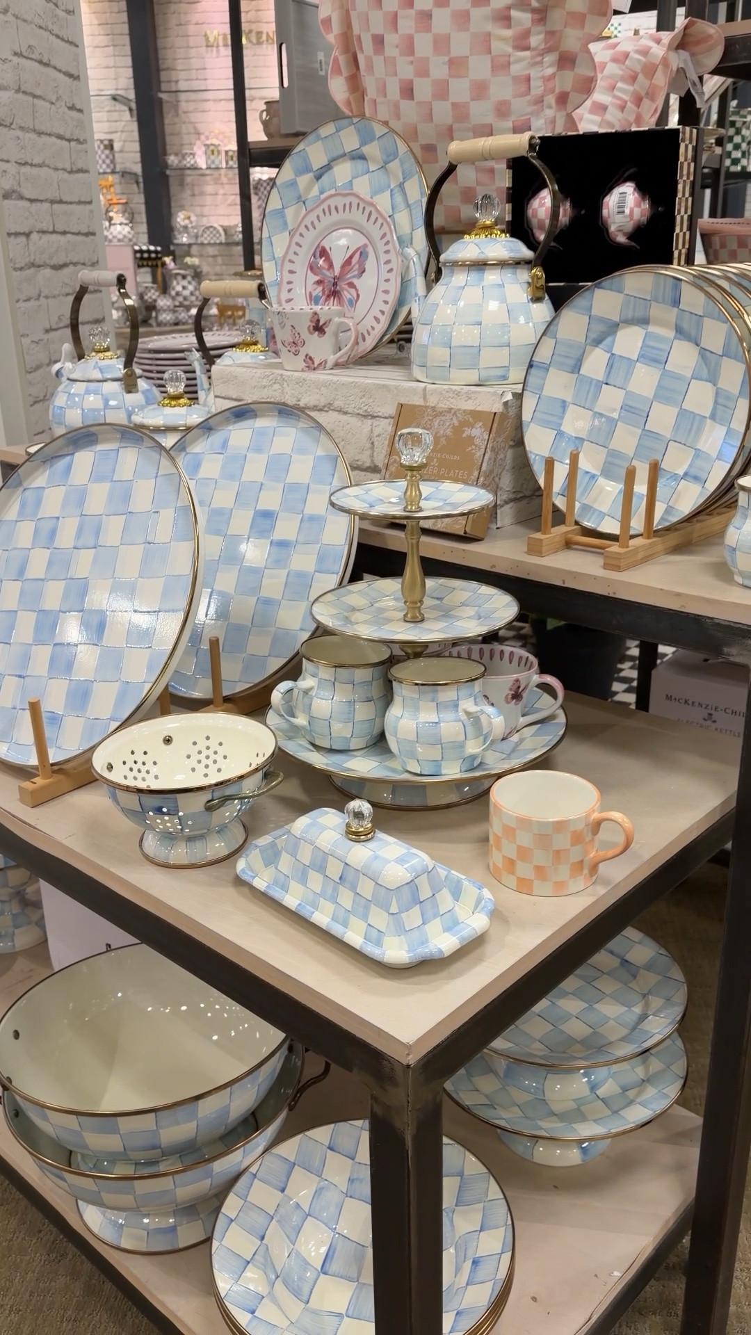 New Sky Check Collection from MacKenzie-Childs! 🩵 Such a dreamy new take on their iconic check pattern with soft sky blue tones that feel perfect for spring and summer hosting. 🍽️ From pretty plates and tea kettles to serving pieces and tabletop decor, the whole collection has that signature whimsical, hand-painted look MacKenzie-Childs is known for! 😍Love how fresh and cheerful this new blue colorway feels. Linked pieces from the collection! 🫶🏻 #MacKenzieChilds #Dinnerware #Tablescape

#LTKHome #LTKSaleAlert #LTKSeasonal