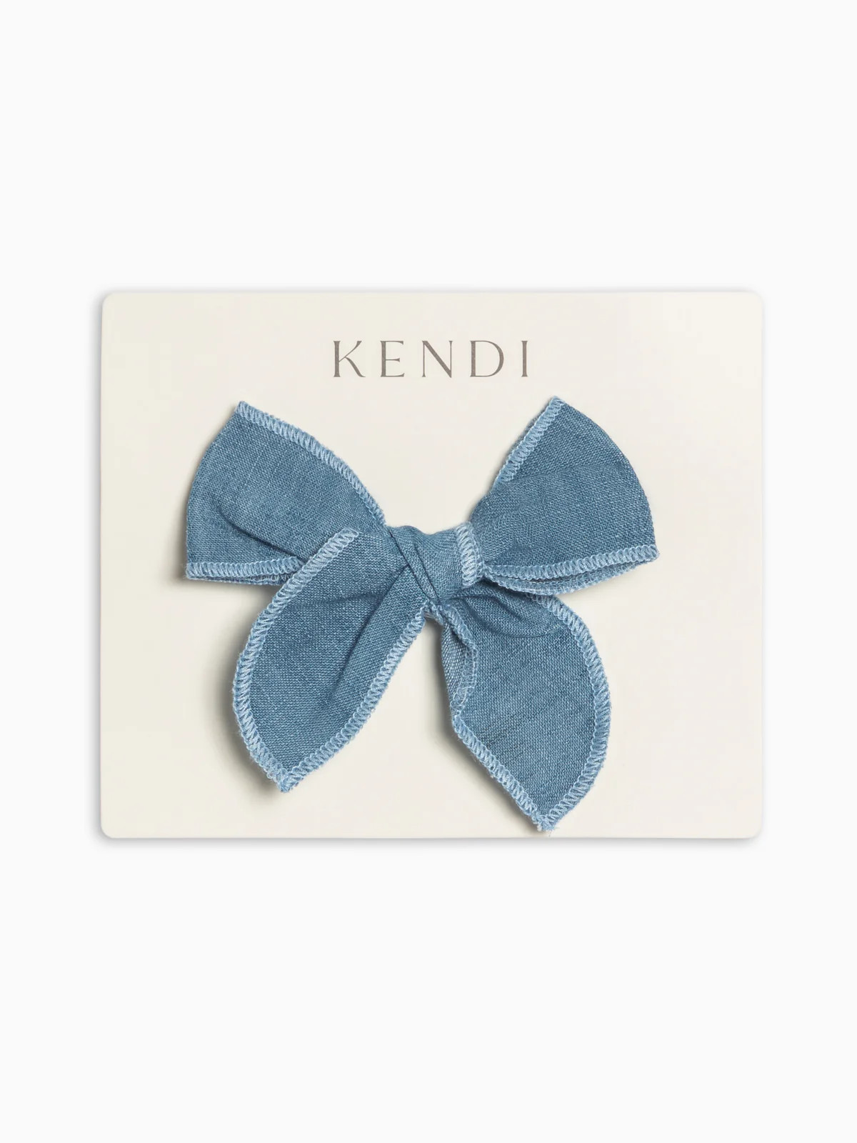 Chambray Bow Clip | Colored Organics