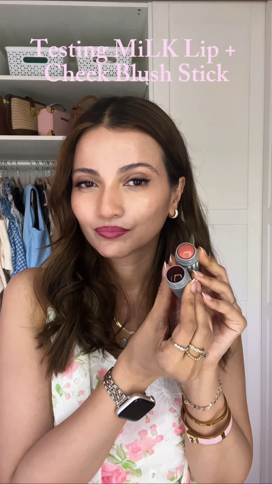 Werk (dusty rose) vs Quickie (berry) - which blush wins?
Trying out @milkmakeup Lip + Cheek Cream Blush Stick #CreamBlushBattle
#MilkMakeup #CreamBlush #MakeupTok #BlushLover #MakeupComparison #EverydayMakeup 

#LTKbeauty #LTKsummer #LTKcanada