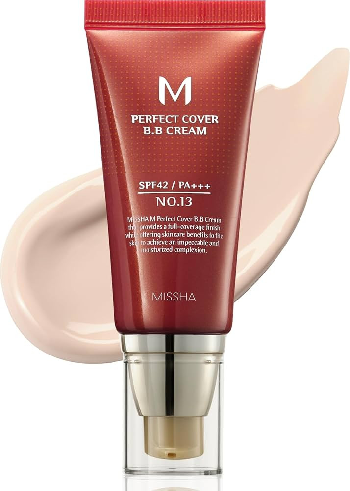 MISSHA M Perfect Cover BB Cream No.13 Bright Beige - Fair with Cool Undertone SPF 42 PA +++ 1.69 ... | Amazon (US)