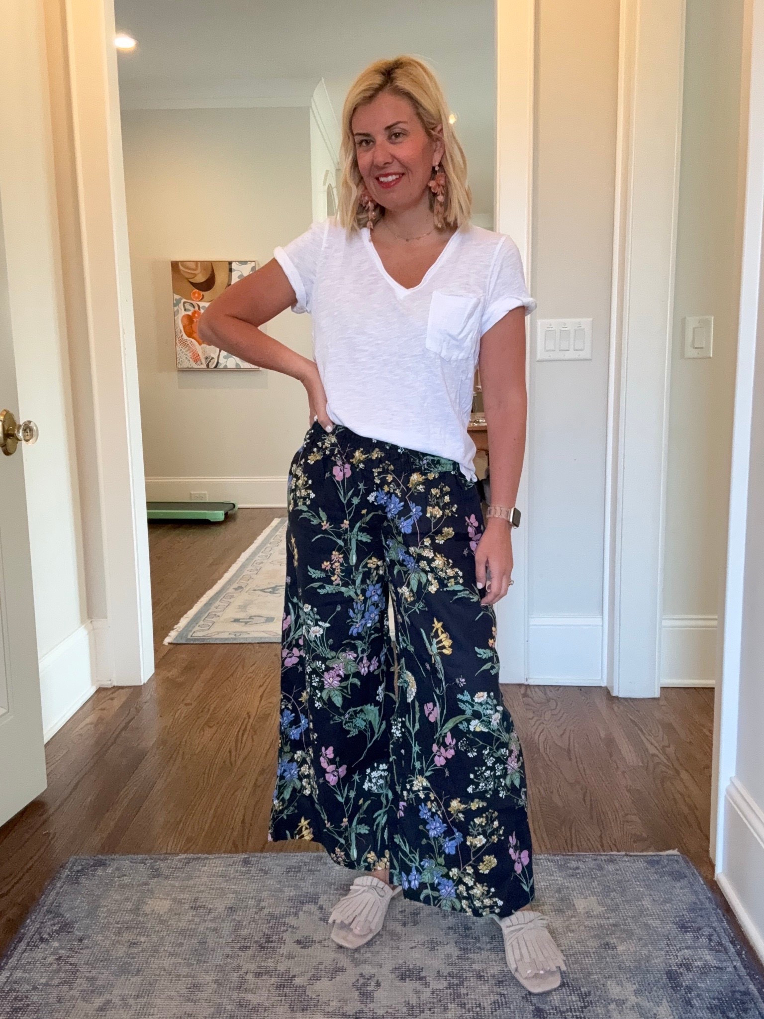 The perfect flowy linen material that you will mix and match all spring & summer. These are a yes!! 
Sweater, tee & pant - xs 
Shoe - 38

#LTKOver40 #LTKdayinmylife #LTKmomlife