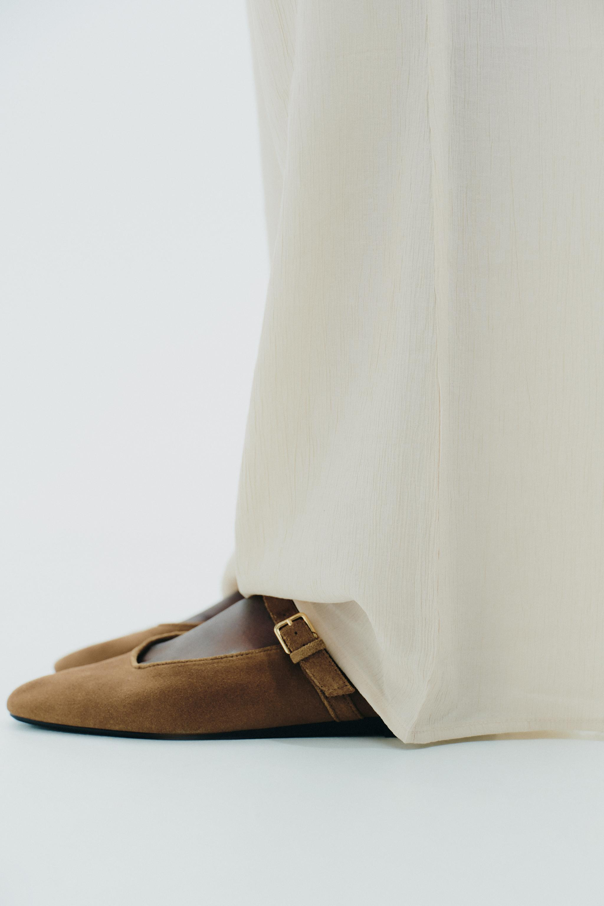 SUEDE BALLET FLATS | Zara US