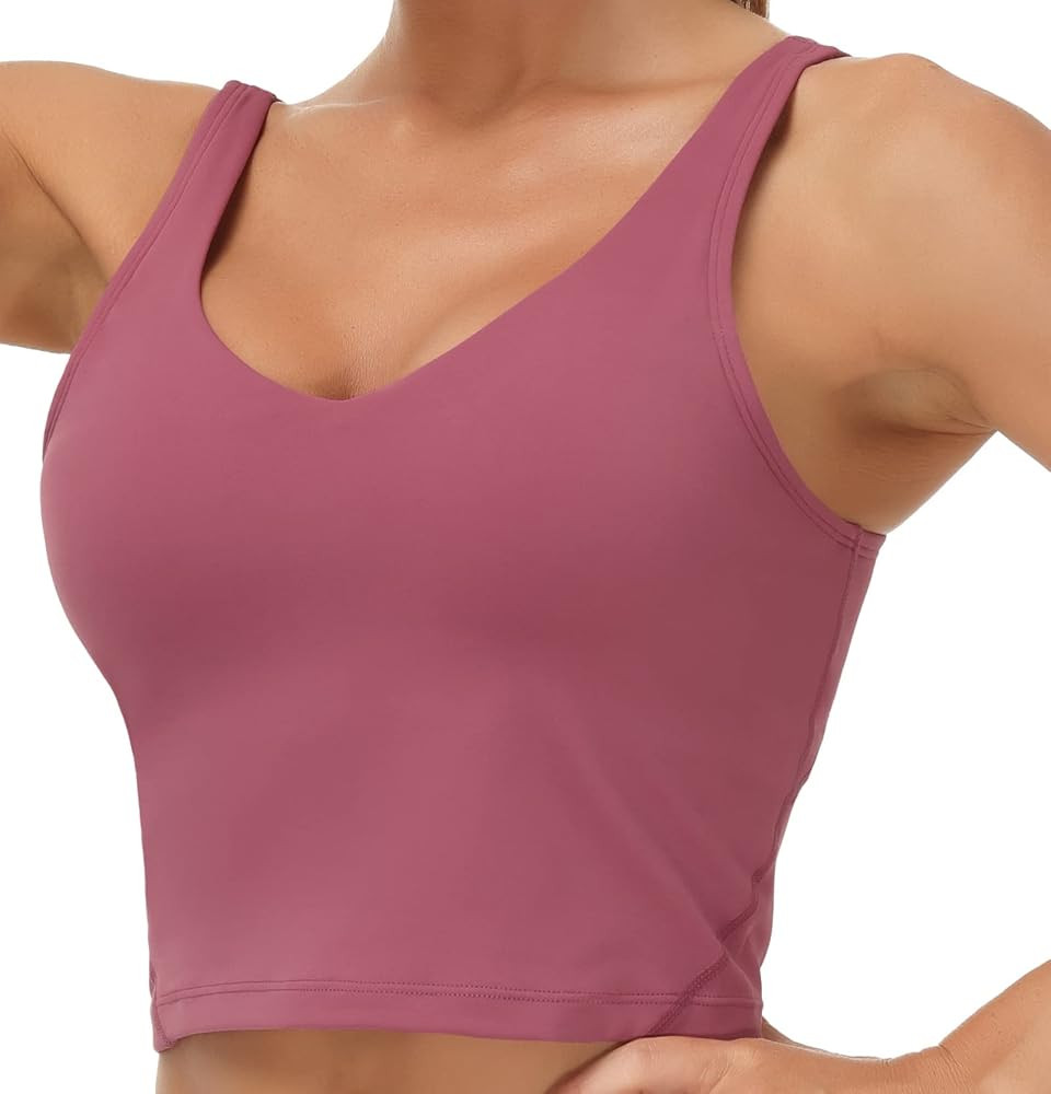 THE GYM PEOPLE Womens' Sports Bra Longline Wirefree Padded with Medium Support | Amazon (US)