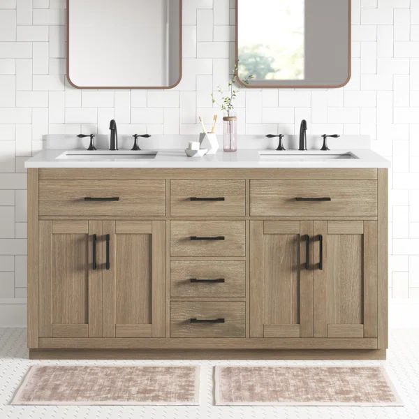 Allysson 60'' Double Bathroom Vanity with Top | Wayfair North America