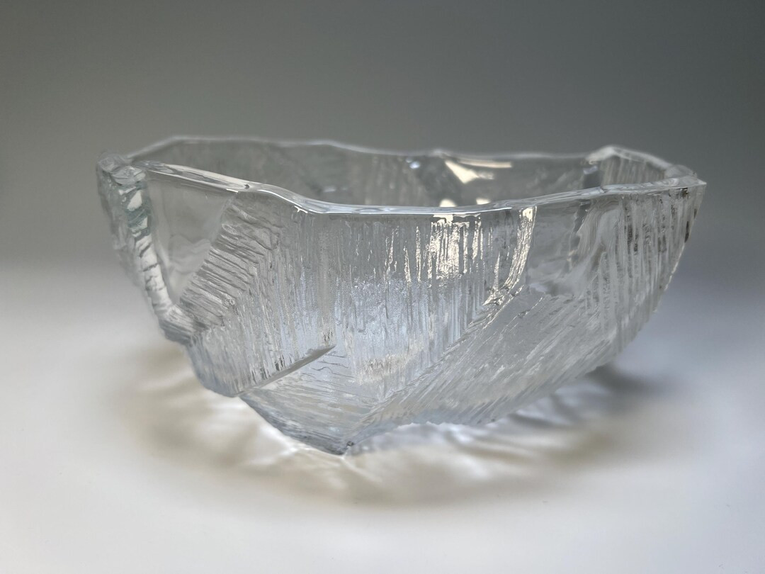 Vintage Brutalist Style Mikasa Hoya Glass Ice Castles Serving Bowl 1960s 70s - Etsy | Etsy (US)