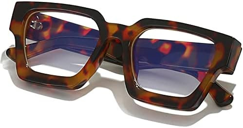 AIEYEZO Square Thick Frame Glasses for Women Men Fashion Blue Light Glasses Trendy Chic Computer ... | Amazon (US)