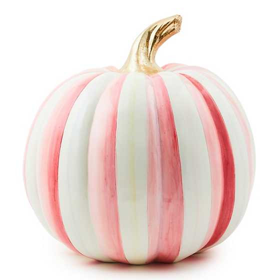 Bubblegum Pink Stripe Medium Pumpkin | MacKenzie-Childs