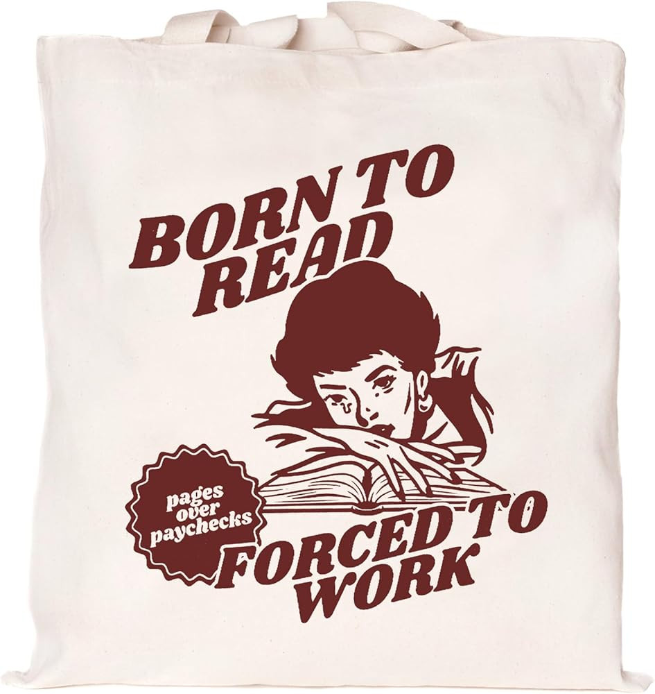 Book Canvas Tote Bag for Women, Aesthetic Tote Bag Shoulder Reusable Grocery Bags Book Lovers Gif... | Amazon (US)