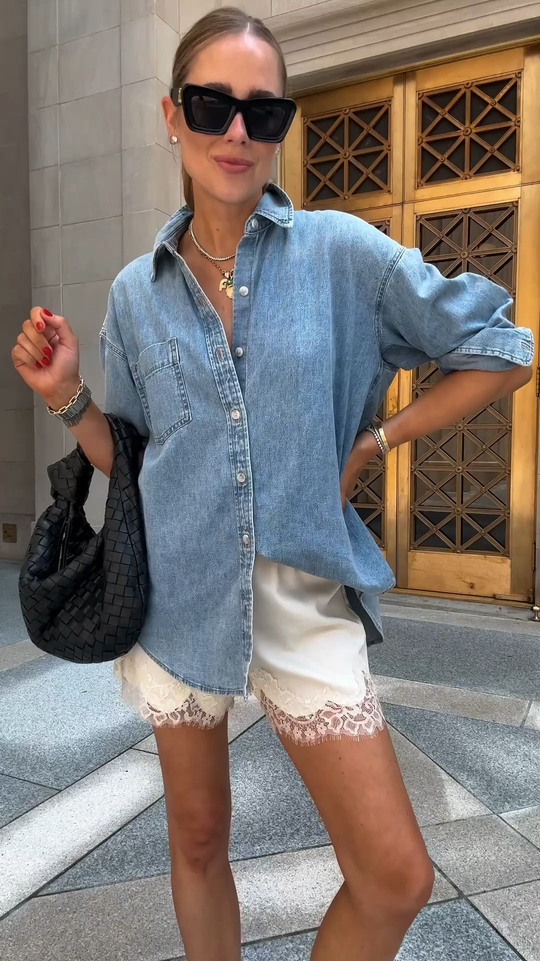 Fashion Jackson @Aritzia 
denim shirt (small), lace shirts (medium)
Summer outfit

#LTKOver40 #LTKSeasonal #LTKootd