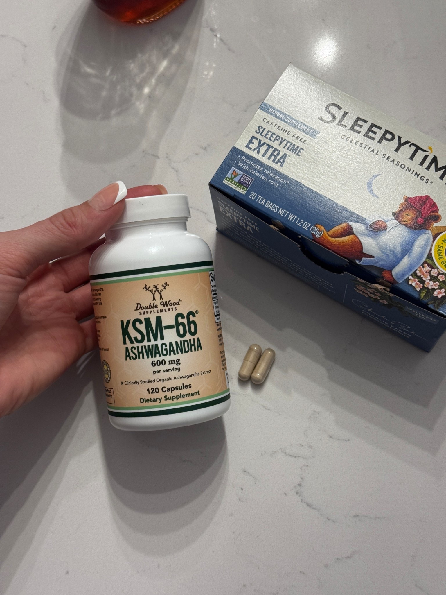 My all time favorite tea! And this Ashwagandha supplement seems to be improving my sleep quality already after a short time (haven’t awoken panicked in the middle of the night for 3 nights in a row 🥳). Linking the magnesium we take as well! 

Nighttime routine 
Sleep habits 
Bedtime routine 
Poor sleep 
Better sleep 
Health and wellness 
Supplements for sleep 
Anxiety and stress 

#LTKselfcare