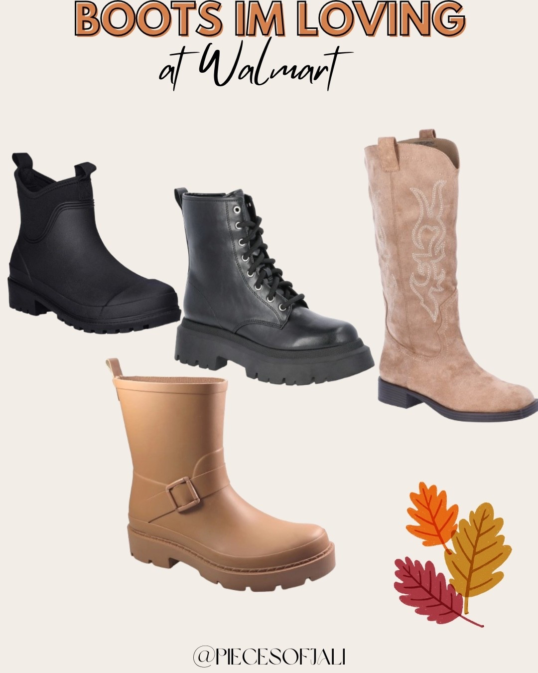 Boots from Walmart 

#LTKSeasonal #LTKFallSale #LTKNYFW