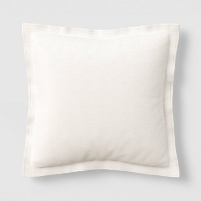 20"x20" Heathered Solid Double Flange Pillow Ivory - Threshold™ | Target