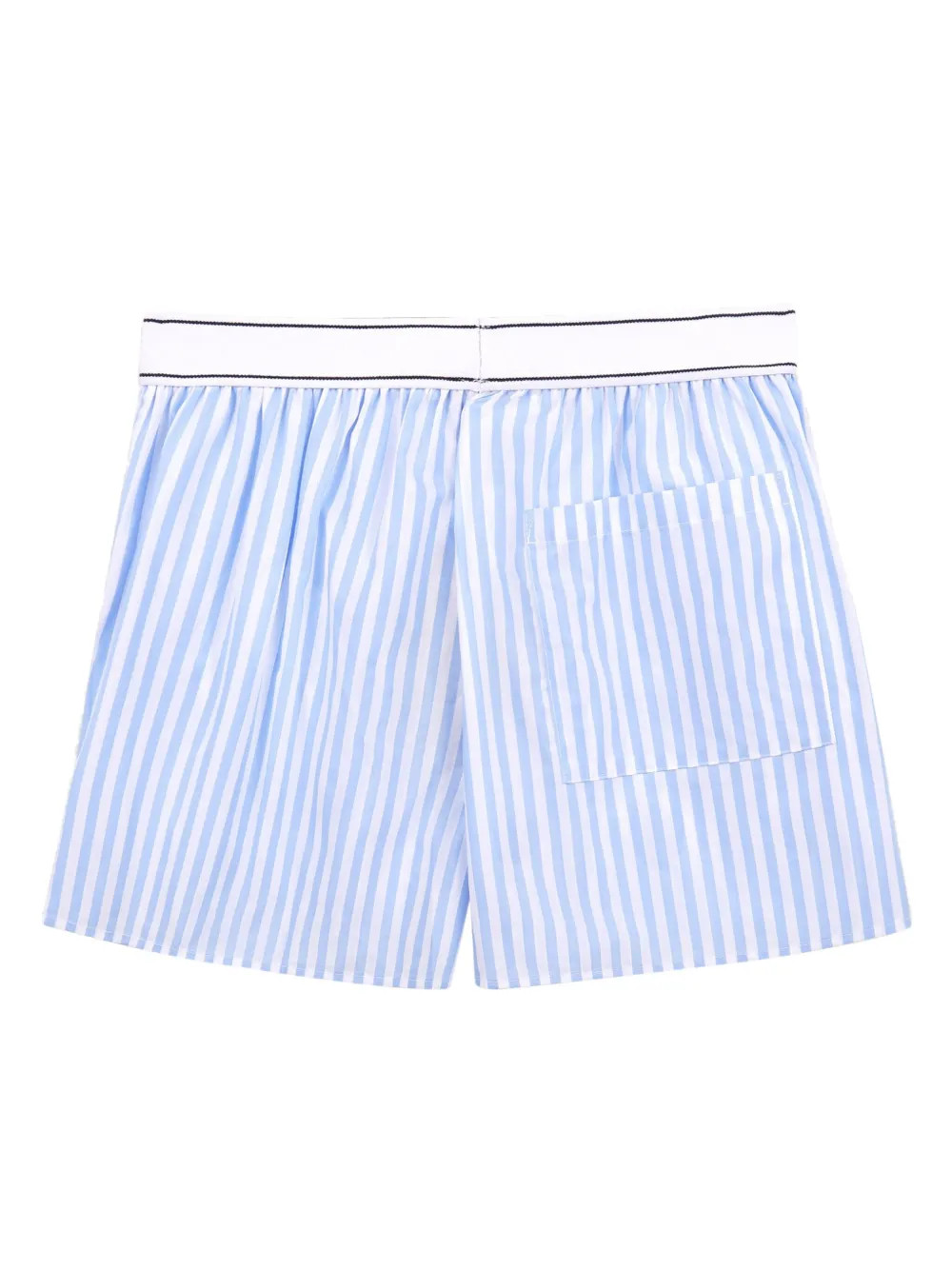 Sporty & Rich logo-waistband Poplin Shorts | Blue | FARFETCH | Farfetch Global