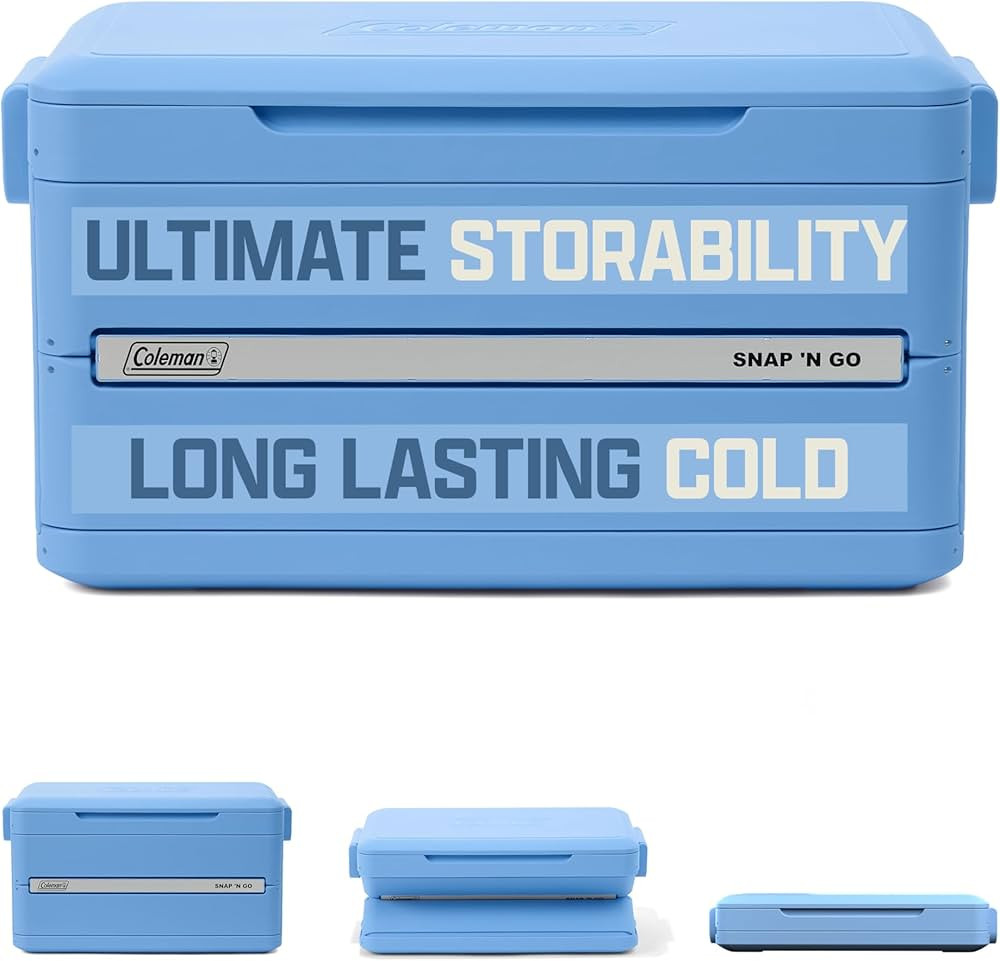 Coleman Snap N Go 35qt Collapsible Hard Cooler, Keeps ice Cold for up to 48 Hours, Holds up to 64... | Amazon (US)