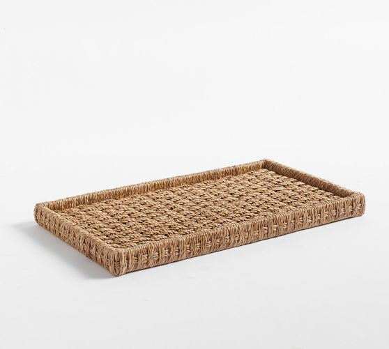 Capitola Handwoven Seagrass Tray | Pottery Barn CA