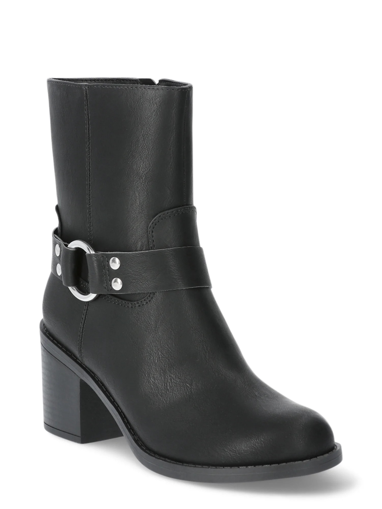 Time and Tru Women’s Heeled Moto Boots, Sizes 6-11 | Walmart (US)