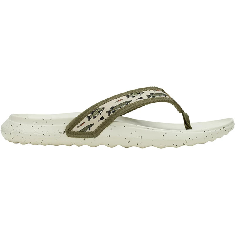 Hey Dude Men's Myers Fish Lure Flip Flops | Academy Sports + Outdoors