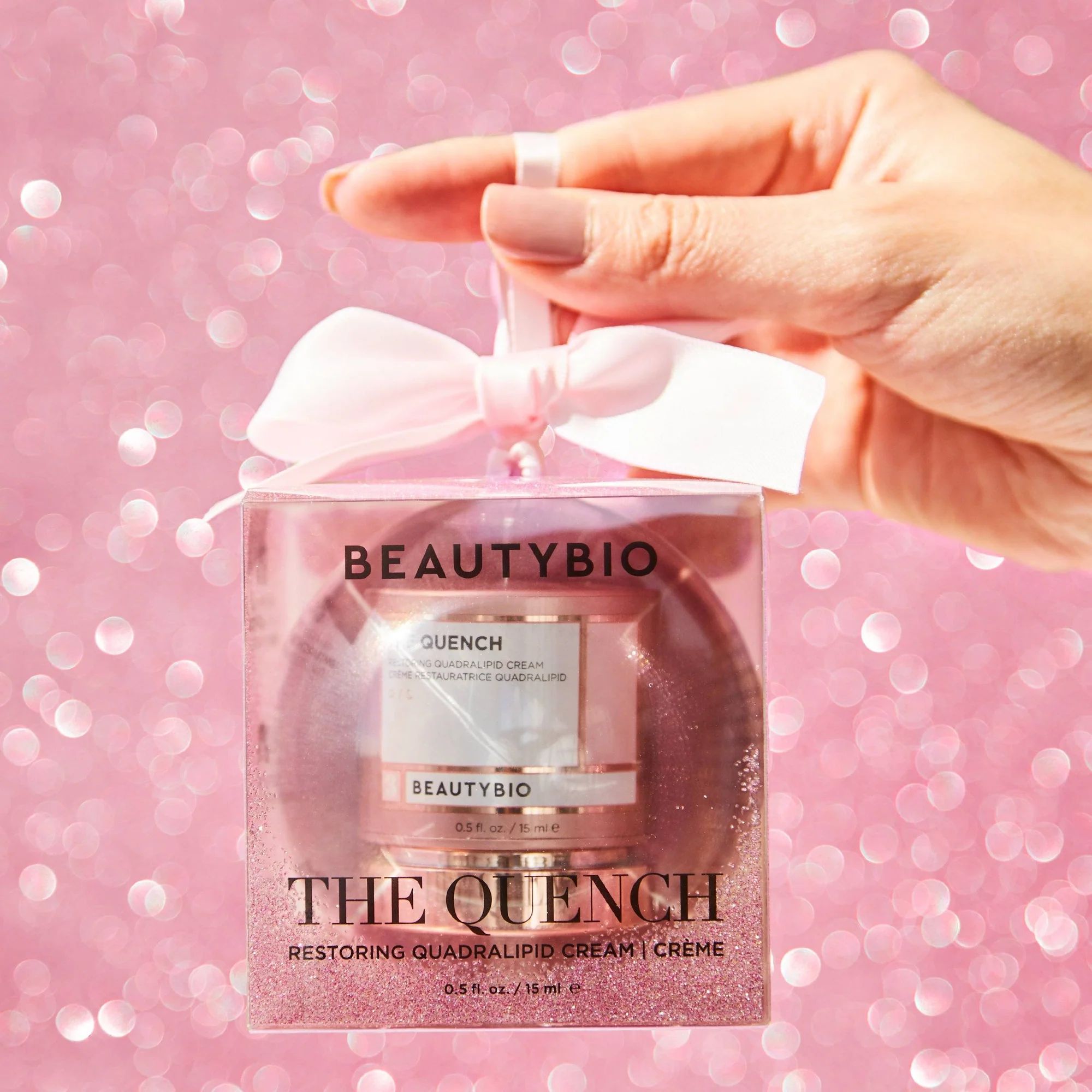 The Quench Mini Limited Edition Glitter Ornament | BeautyBio