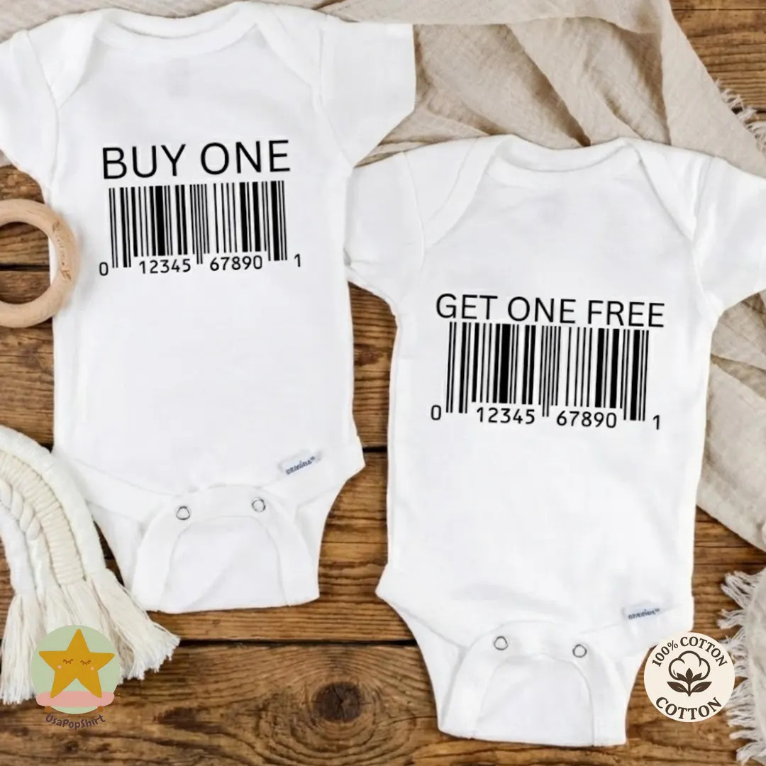 Buy One Get One Free Baby Onesie, Funny Twin Baby Outfit, Matching Baby Bodysuit, Sibling Baby Gi... | Etsy (Global)