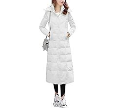 Women's Winter Over Knee Removable Hooded Maxi Long Puffer Down Coat | Amazon (US)