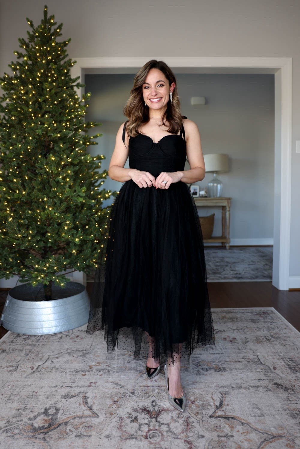 30% off at ASTR! 

This dress is a full multi layered tulle skirt with adjustable velvet straps and structure bodice. The dress has bra cups as well. I’m wearing it here in xs 

#LTKPetite #LTKHoliday #LTKSaleAlert